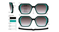 Occhiali da sole Etnia Barcelona Donna 5 MAMBO2 54S BKTQ - 5 MAMBO2 54S BKTQ